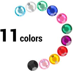 img 3 attached to 💎 1920 Pieces of Gartful 5mm Rhinestone Adhesive Stickers: Multicolor Bling Diamond Craft Stickers for Scrapbooking, Handmade Gifts, Crafts, Nails, Makeup, and Body Embellishments