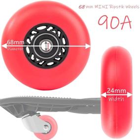 img 2 attached to 🛹 AOWESM 2 PCS RipStik Wheels 76mm Ripsurf Wheels 68mm Ripster Wheels 90A Ripstick DLX Caster Board Replacement Wheel Set with ABEC-9 Bearings