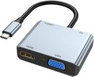 🔌 4-в-1 адаптер usb c к hdmi vga от ablewe - 4k hdmi, 1080p vga, usb 3.0, 60w pd зарядка для macbook pro/ipad pro. совместимо с thunderbolt 3! логотип