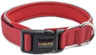 🐶 klcw ultra soft neoprene padded dog collar: ideal for small to medium dogs, reflective & adjustable with no pull feature logo