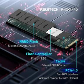 img 1 attached to 💽 Reletech 2TB PCIe Gen4.0 NVMe M.2 Внутренний Гейминг SSD для ПК Ноутбуков и Настольных ПК - Экстремальная производительность, До 5,000 Мб/с, PCIe 4.0, Твердотельный накопитель (QLC, 2TB)