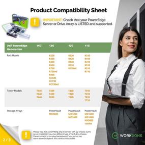 img 2 attached to 💾 WorkDone 3.5 inch Hard Drive Caddy Tray Compatible for Dell PowerEdge Servers: Effortless Installation with Adapter Bracket - Ideal Carrier for NVMe SSD, SAS, and SATA Drives