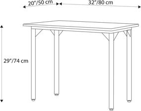 img 3 attached to 💻 Adesi Computer Desk Home Office Writing PC Table, Simple Modern Style, Study Desk, Rustic Brown 32 inch, Laptop Table, Gamer, Metal Frame