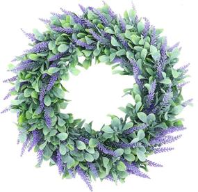 img 4 attached to Lavender FORWLANT Artificial Farmhouse Wreaths