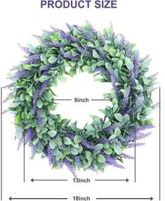 img 3 attached to Lavender FORWLANT Artificial Farmhouse Wreaths