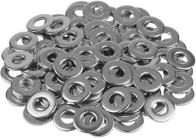 img 4 attached to 💯 304 Stainless Steel 1/4 Inch Stainless Flat Washer - Pack of 100, 5/8 Inch Outside Diameter