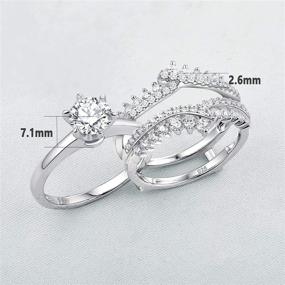 img 3 attached to 💍 Stunning Newshe Wedding Rings: Enhance Your Engagement with Sterling Silver Bridal Set | Sizes 4-13, 1.8Ct CZ