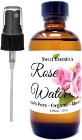 img 4 attached to 🌹 Sweet Essentials Premium Organic Moroccan Rose Water - 4oz Glass Bottle - Imported From Morocco - 100% Pure (Food Grade) - Perfect for Face and Neck Revival, Hydration, and Rejuvenation