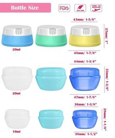 img 1 attached to 🧴 Premium Approved Silicone Containers for Convenient Toiletry Storage