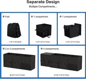 img 2 attached to 🚘 X-cosrack Органайзер для багажника автомобиля: съемная сумка-холодильник, карман на молнии, съемные перегородки - идеально подходит для автомобилей типа SUV и фургонов для перевозки товаров.