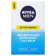 💆 nivea men active energy skin revitalizer 2-in-1 after shave balm logo