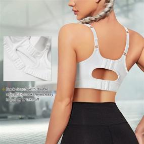 img 3 attached to 🏋️ High Impact Sports Bras for Women with Double Back Hooks - Adjustable Yoga Bra for Wireless Supportive Workout Crop Top