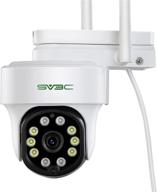 📷 sv3c wifi security camera with flood light 1080p, onvif ip camera outdoor, pan tilt ceiling dome cameras with color night vision, 2 way audio, motion detection, remote view, support max 128g sd card logo