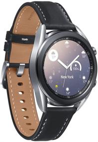 img 1 attached to Samsung Galaxy Watch 3 Stainless Steel (41mm) - SpO2 Oxygen, Sleep, GPS Sports + Fitness Smartwatch with 🕰️ IP68 Water Resistance - Includes Fast Charge Cube Bundle and is an International Model (Silver) - No S Pay SM-R850.