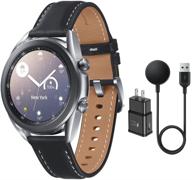 samsung galaxy watch 3 stainless steel (41mm) - spo2 oxygen, sleep, gps sports + fitness smartwatch with 🕰️ ip68 water resistance - includes fast charge cube bundle and is an international model (silver) - no s pay sm-r850. logo