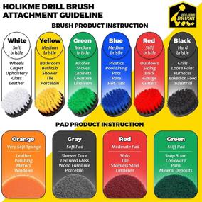 img 3 attached to Holikme 4Pack Drill Brush Power Scrubber Cleaning Brush Extended Long Attachment Set All Purpose Drill Scrub Brushes Kit For Grout