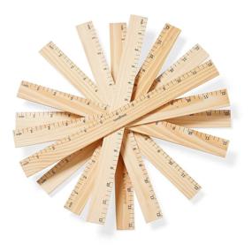 img 1 attached to 📏 Inch Wood Rulers with Clear Divisions for Hand2Mind