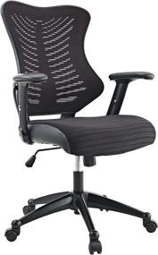 img 3 attached to 💺 Modway EEI-209-BLK Clutch Ergonomic Mesh Computer Desk Office Chair: Black Beauty for Ultimate Comfort