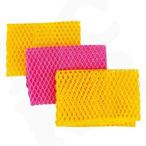 img 2 attached to 🧽 Odor-Free Dish Washing Cloths Sponges (11x11 inch) - Quick-Dry, Multi-Purpose Scrubbing Scrub Scourer Pads (Pack of 3)