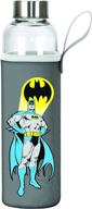 🦇 gray batman glass water bottle by spoontiques - 19921 логотип