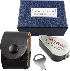 img 3 attached to 🔍 30x Jeweler Loupe with LED and UV Lighting | Gain Express 21mm Lens Diameter Magnifier | Round Body Magnifying Kit