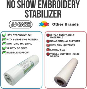 img 3 attached to 🧵 No Show Mesh Stabilizer for Embroidery - 15”x30 Yards (White) + Free Pen & Snip! Lightweight Poly Mesh Stabilizer for Machine Embroidery, Hand Sewing, Hoop & Stitch