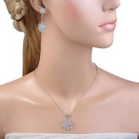 img 3 attached to EVER FAITH Silver Tone Snowflake Necklace Women's Jewelry