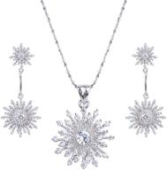 ever faith silver tone snowflake necklace women's jewelry logo