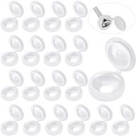 100 pieces white plastic hinged screw cover caps - snap-on, foldable, and versatile screw caps for ultimate protection (size m) logo