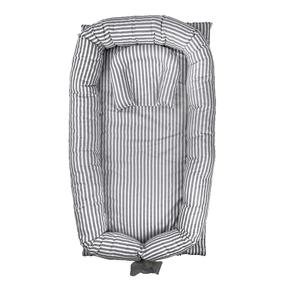 img 4 attached to Abreeze Baby Bassinet for Bed Baby Nest - Grey Striped Baby Lounger: The Ultimate Breathable Co-Sleeping Baby Bed for Bedroom/Travel