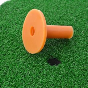 img 1 attached to 🏌️ SUMERSHA Golf Mat 12"x24" - Realistic Residential Practice Hitting Mat with Rubber Tee Holder for Outdoor and Indoor Golf Training - Portable and Durable Putting Mat for Office, Home, and Travel