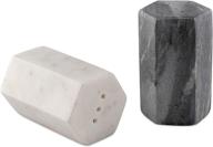 🧂 gocraft handcrafted marble salt and pepper shakers, white and black logo