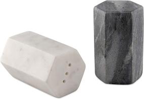 img 4 attached to 🧂 GoCraft Handcrafted Marble Salt and Pepper Shakers, White and Black