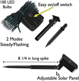img 1 attached to 🏞️ DeVida Solar String Lights 120 Warm White LED, Easy to Install, Auto Night Turn On, Outdoor Water Resistant, 55 ft Set with 13 ft Lead Wire & 42 ft Lighted Strands for Tree Wrapping