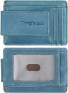 🔒 ultimate protection: toughergun genuine leather magnetic blocking men's wallets, card cases & money organizers logo