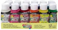 🎨 decoart crafter's value pack acrylic paint set - 12 colors x 2 fl oz, pack of 12, 24-inch logo