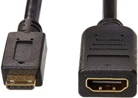 img 2 attached to 🔌 Amazon Basics Mini HDMI Male to HDMI Female Converter Adapter Cable - 6-Inch, 1-Pack: Streamline Your HDMI Connections with this High-Quality Adapter Cable