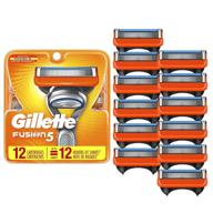 ✂️ superior shaving experience: gillette fusion5 men's razor blade refills - 12 count logo