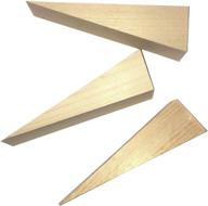 🚪 wooden non slip door stopper wedge 3 pack: hand made for all surfaces, home & office - woodgrain logo