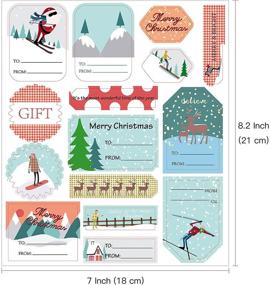 img 3 attached to 🎁 Премиум наклейки на подарочные бирки WRAPAHOLIC для Рождества - 144 декоративных ярлыков для подарков, конвертов, упаковочной бумаги и подарочных сумок - дизайн снежинки Льда