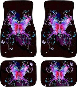 img 4 attached to Jiueut Purple Butterfly Universal Backing