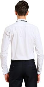 img 2 attached to Stylish Taobian Pleated Tuxedo French X Small Men's Clothing: The Perfect Fit