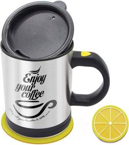 img 4 attached to 🔋 AZFUNN Self Stirring Coffee Mug - Electric Stainless Steel Automatic Self Mixing Mug - Cute & Funny, Ideal for Morning, Travel, Home, Office - Designed for Men and Women