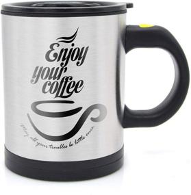 img 3 attached to 🔋 AZFUNN Self Stirring Coffee Mug - Electric Stainless Steel Automatic Self Mixing Mug - Cute & Funny, Ideal for Morning, Travel, Home, Office - Designed for Men and Women