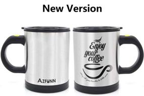 img 2 attached to 🔋 AZFUNN Self Stirring Coffee Mug - Electric Stainless Steel Automatic Self Mixing Mug - Cute & Funny, Ideal for Morning, Travel, Home, Office - Designed for Men and Women