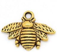 housweety 50pcs metal charm pendants logo