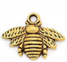 img 4 attached to Housweety 50Pcs Metal Charm Pendants