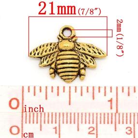 img 1 attached to Housweety 50Pcs Metal Charm Pendants