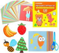 ✂️ interactive paper-cut set, origami art kit; scissor skills activity book for kids; crafts kits for preschoolers - 120 pages with child-safe scissors for beginners, school learning and training logo