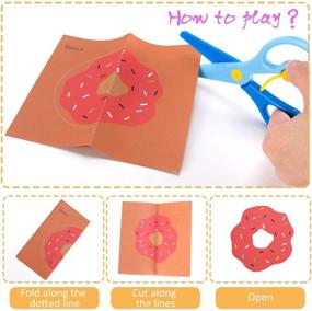 img 1 attached to ✂️ Interactive Paper-Cut Set, Origami Art Kit; Scissor Skills Activity Book for Kids; Crafts Kits for Preschoolers - 120 Pages with Child-Safe Scissors for Beginners, School Learning and Training